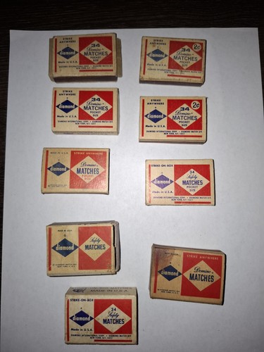 Vintage diamond matchbox lot - vintage,